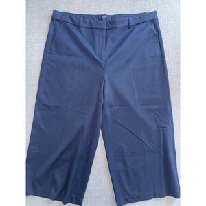 New J.Crew Navy Blue Wide Leg Cropped Trousers Pants CG388 Womens Size 20 NWT